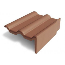 Боковая цементно-песчаная черепица Braas левая (Франкфуртская, коричневый)